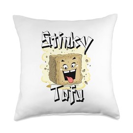 Stinky Tofu, Japanese food, firm tofu, silky tofu, firm tofu Throw Pillow
