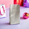 Sparkling Silver Metallic Paper Party Bags - (Pack of 10)