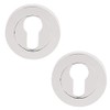 Excel Architectural DH3683 Round Euro Profile Escutcheon Set, Polished Chrome