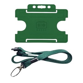 Dark Green Lanyard with Card Holder - ID card holder - Safety break lanyard - breakaway lanyard - Card holder - Neck lanyard - Work lanyard - Staff lanyard -