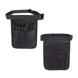 1 Fanny Pack, Adjustable Organizer, Multi-Pocket Fanny Pack, Small Accessories Organizer, Multifunctional Nurse Fanny Pack for pens, Cotton swabs, Wipes (Black)