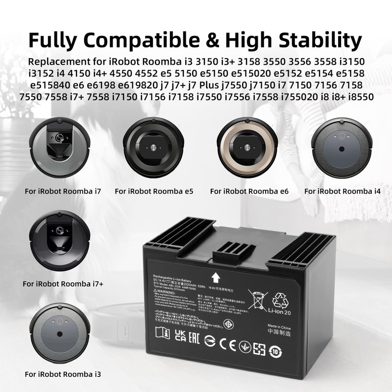 ABL-D2 Battery Compatible with iRobot Roomba j7 i7 i8 i4