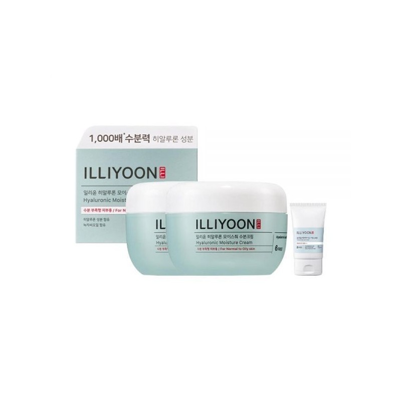 Illyyoon Illiyoon Hyaluronic Moisture Moisture Cream 100ml, 2 pieces +