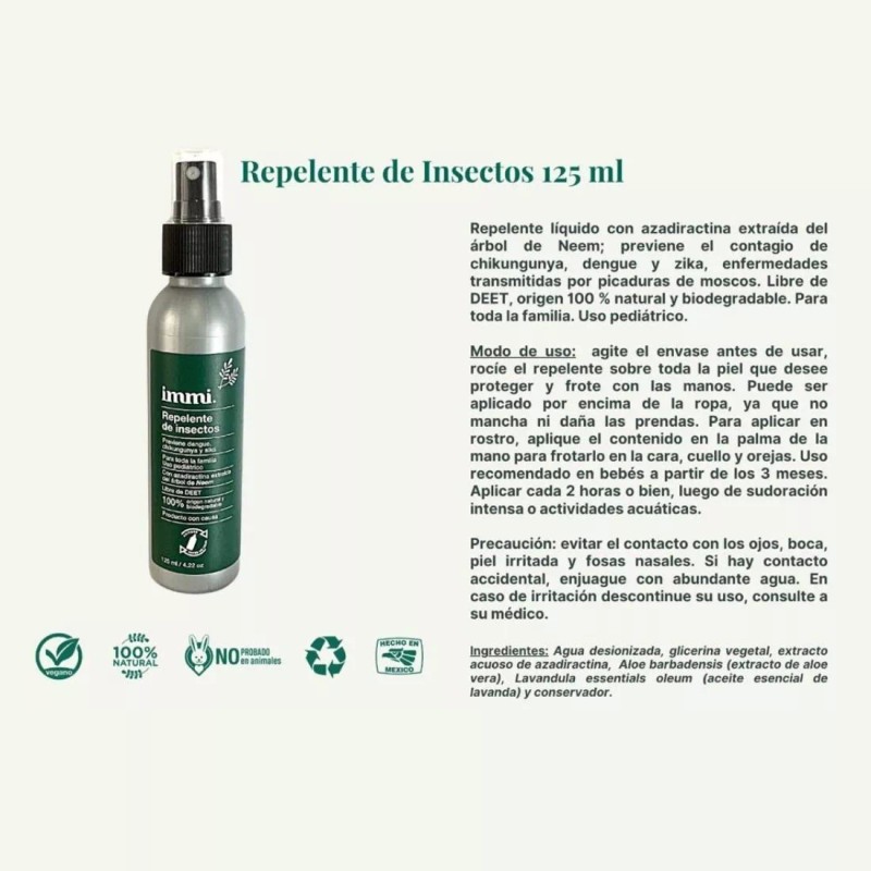 Immi Repelente De Insectos Immi Natural Biodegradable 4 Piezas