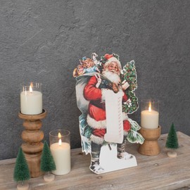 18" Jolly Ole St Nick Santa w/List Christmas Dummy Board Sign