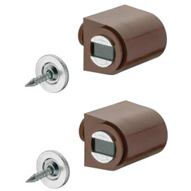 cyclingcolors 2 x Magnetic Catch Brown Furniture Magnetic Catch Door Magnet Furniture Magnetic Closure Cabinet Door Closer Door Lock Round