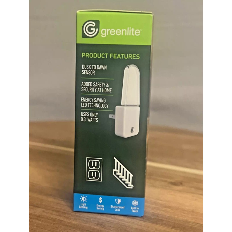 Greenlite LED Nite Lite Built in sensor 2 pack x2
