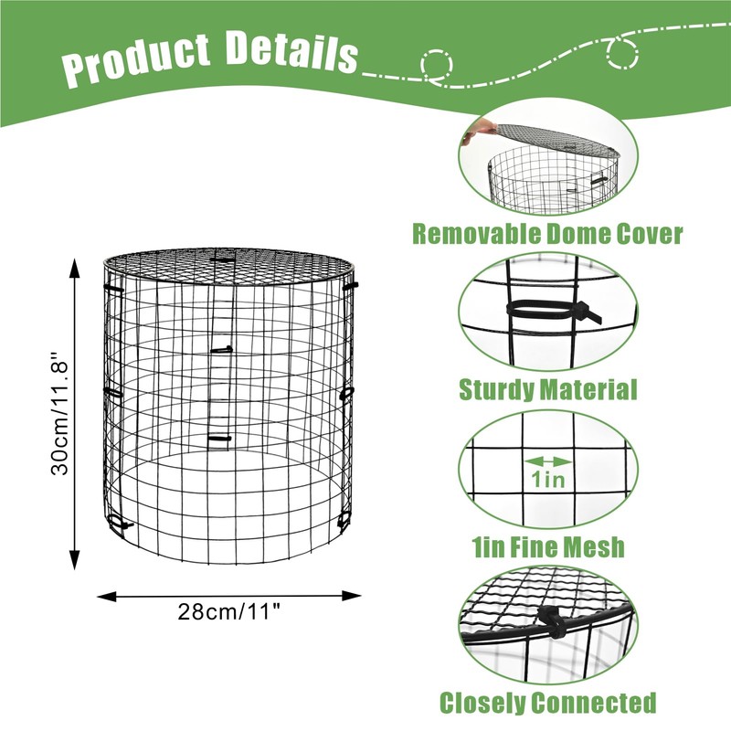 5 Packs Garden Plant Protectors from Animals,Metal Plant Cage Chicken