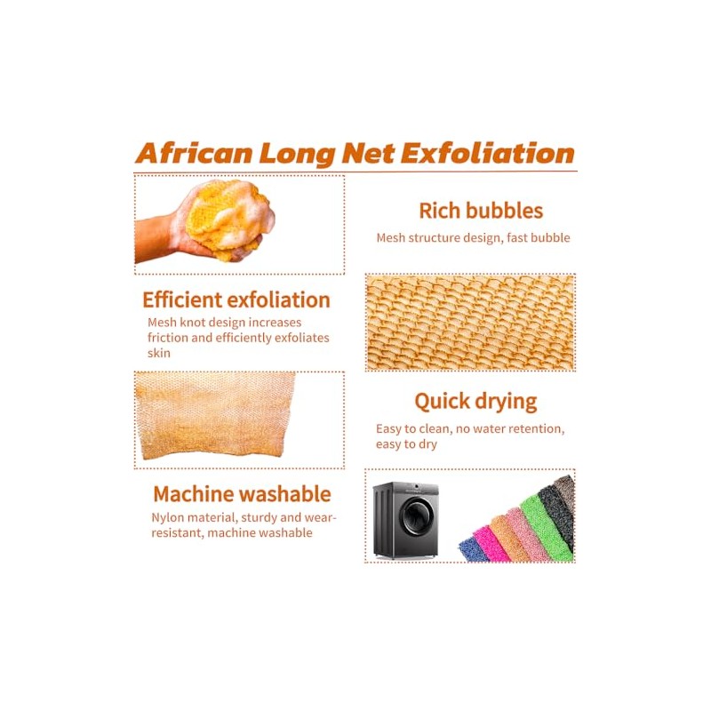 Esponja Red Africana Auténtica Exfoliante Baño Espalda Accesorios Ducha Color