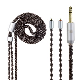 okcsc ETYMOTIC MACH80 8 Core Upgarded OFC Audio Cable Pure Copper Alloy Earphone Cable for Westone Linum BAX T2 lPX Cable for ETYMOTIC EVO UE Live Am PRO X10-30 PRO X10-50 MACH 10-80 4.4MM 3.94FT