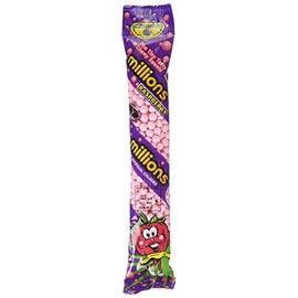 Millions Tubes Raspberry 65 g (Pack of 12)
