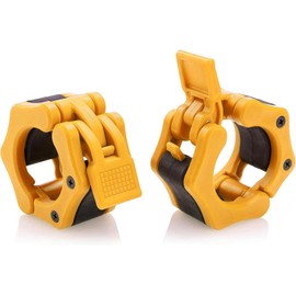 Greententljs Olympic Barbell Weight Clamps 2 Inch Clips Quick Release Locking 2" Pro Olympic Bars Deadlifts Weights Plates for Squats Weightlifting Fitness Body-Solid (Orange Matte)