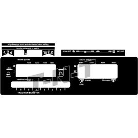 Allis Chalmers AC 7000 series tractor console decal set.