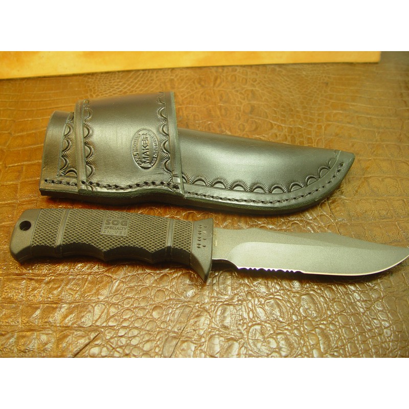 for sog pup knife Custom Cross Draw Sheath, Premium Leather