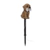 LED Solar Garden Light Puppy Dog Statue Welcome Lamp Solar