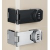 Safety Combination Lock Hasp for Drawers & Cabinets Door Lock 4-inch (Black) 2ea