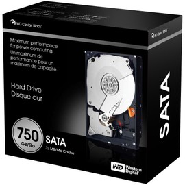 Western Digital 750 GB Caviar Black SATA 7200 RPM 32 MB Cache Bulk/OEM Desktop Hard Drive WD7501AALS