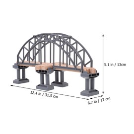 NUOBESTY Brio Wooden Train Tracks Bridge Toy Train Hanging Bridge Train Rail Cross Track Toy Train Accessories Toy for Children Train Scene Layout Props Train Train Brio Train