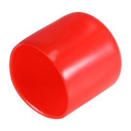 sourcing map Rubber End Caps 45 mm ID Vinyl Round End Cap Screws Thread Protection Pack of 10 Red
