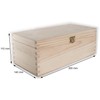 WooDeeDoo Oblong Wooden Storage Box with Hinged Lid and Clasp