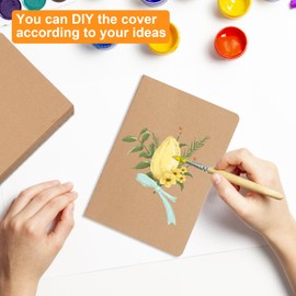 ZMDMAH 6 x notebook, A5, blank, 36 sheets, notebook, A5, lined