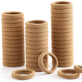 Thick Seamless Hair Ties, Beige, Pack of 100