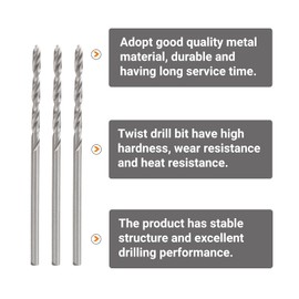 10Pcs Twist Drill Bit Small Straight Shank Pearl Drilling Machine Tools Jobber Length Drill Bit Set 1.75mm with Plastic Storage Case for Pearl Beads Punching