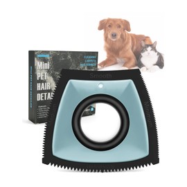 gliship Dog Hair Remover for Car, Pet Hair Removal Tool Mini, Reusable Dog Hair Remover for Couch Lint Carpet Clothing Bedding, Cat Hair Remover Furniture Fur Remover Car Detailing Blue