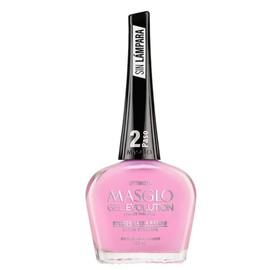 MASGLO GEL EVOLUTION Nail Polish Gel Effect, No UV/Led Lamp Required, Duration up to 12 day, 1 peice color (OPTIMISTA) Gel sin necesidad de lampara UV/Led, hasta 12 dias de duracion