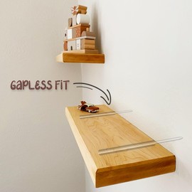 Floating Shelf Hidden Bracket 5" (4 PCS) - Hidden Supports for Wooden Floating Shelves - Drywall Mount or Stud Mount with Included Drill Guide and Steel Hardware