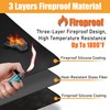 Round Fire Protection Mat, 18 Inch Waterproof Fireproof Mat, Outdoor
