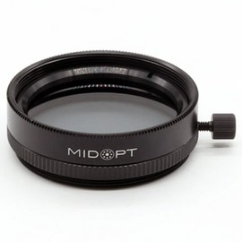 MidOpt Ultra High Contrast Linear Polarizer for Machine Vision, Range: 400-700nm, Contrast Ratio: 10,000:1, Locking Thumb Screw, PR120-30.5, Fits M30.5 Lens Filter Thread