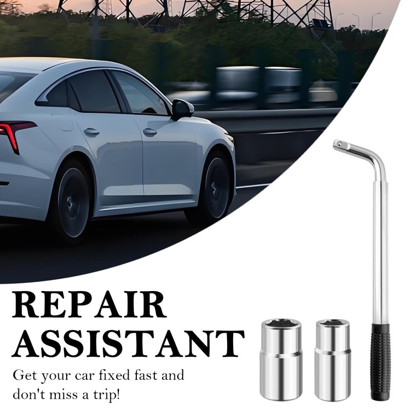 Stacool Extendable Lug Wrench with Double-Sided Sockets of 17mm/19mm and