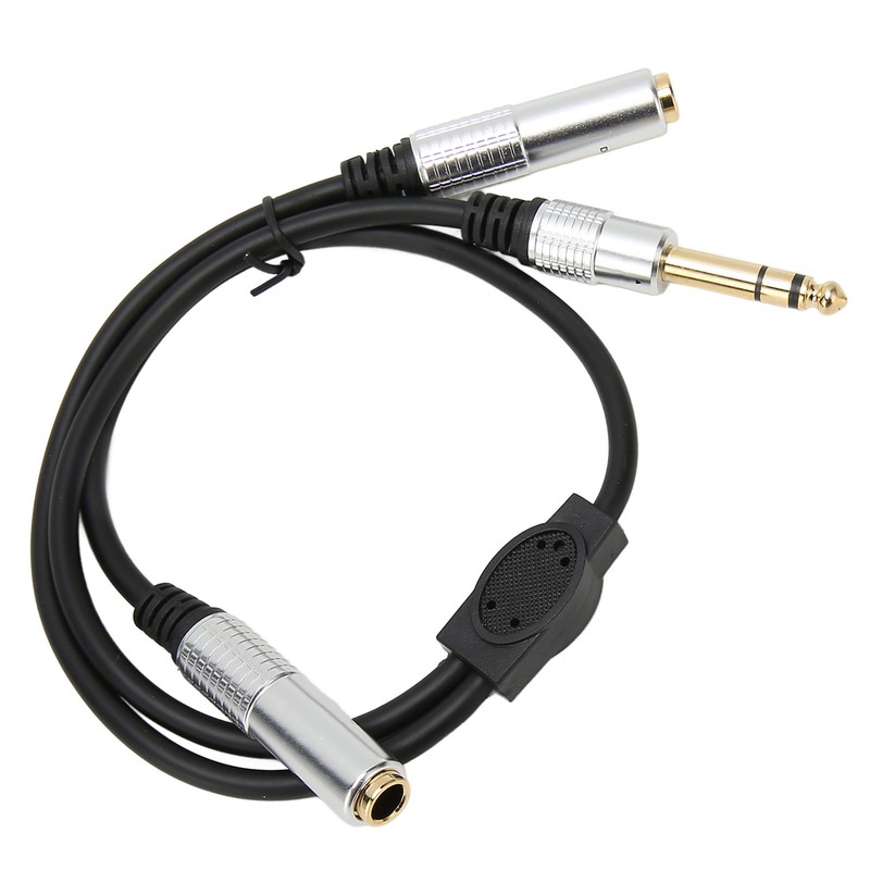 6.35mm to Dual 6.35mm Y Splitter Cable Professional 1/4 Inch