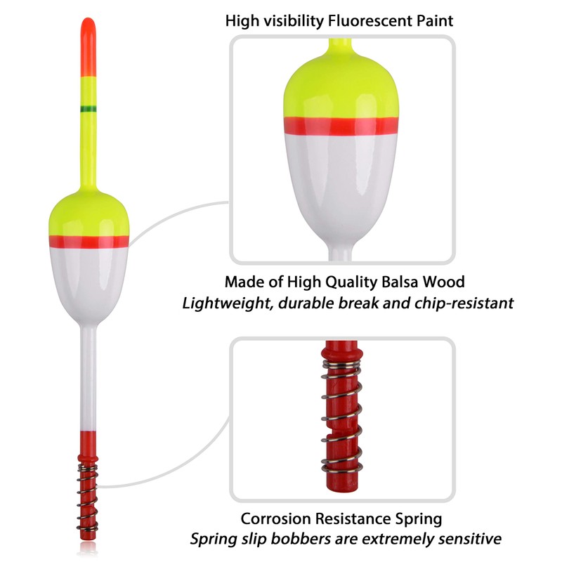 Floats Fishing Set Balsa Wood Float Oval Fishing Stopper Floats