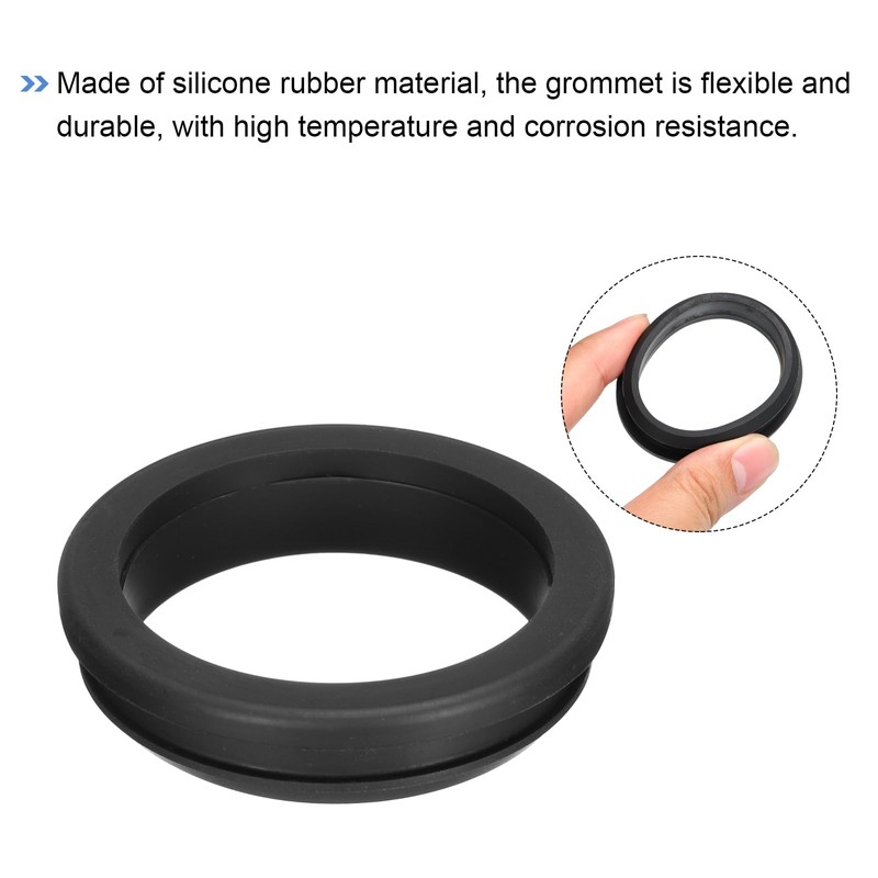 QUARKZMAN 2pcs Snap Rubber Grommet Connector Mounting Dia 48.6mm ID