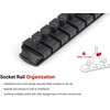 TEKTON 1/4 in Drive Hex Bit Socket Set with Rail,