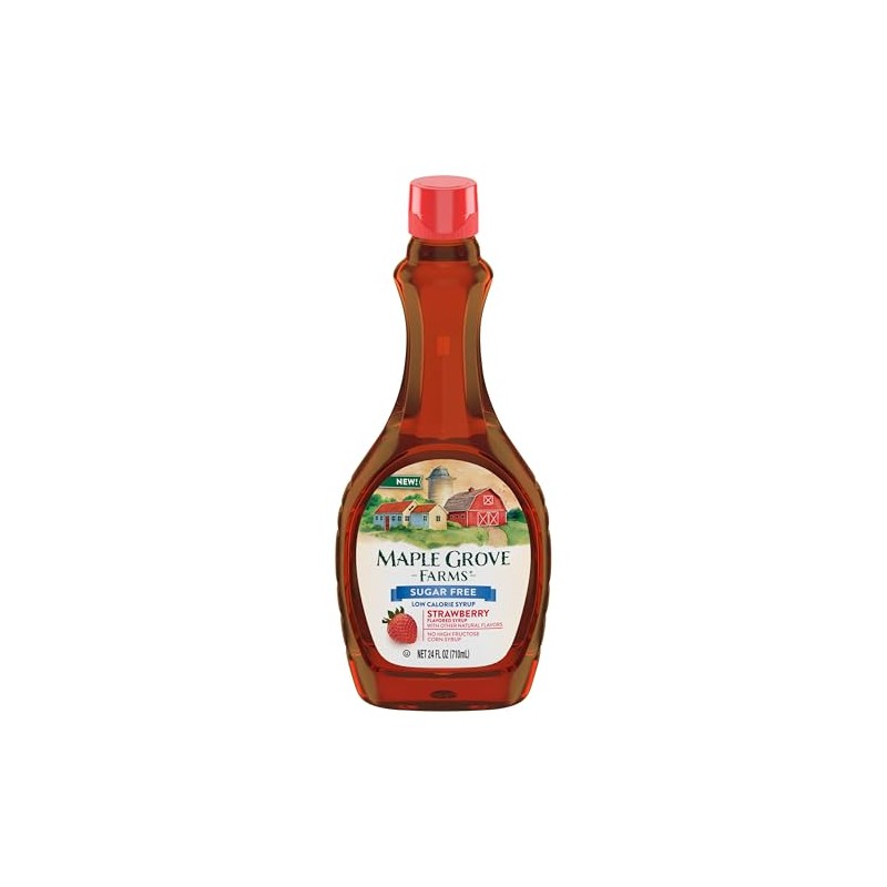 Maple Grove Farms Sugar Free Strawberry Flavored Syrup, 24 Ounce