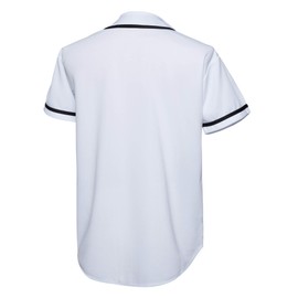 EALER BJ80 Series Mens Baseball Jersey Button Down Shirts Short Sleeve Hipster Hip Hop Sports Uniforms White