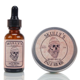 Skully's Pale Rider Beard Oil 1 oz & Beard Balm 2 oz-Unscented, Beard kit
