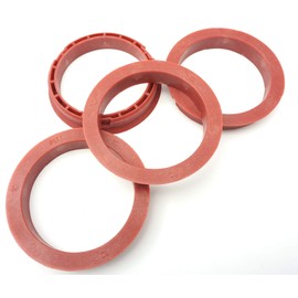 RONAL 4x Centring Rings 68.0-57.1/68 to 57.1 Red Compatible with Ronal Rims