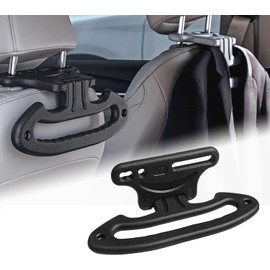 percha de ropa para reposacabezas de coche, 3 en 1, color negro