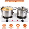 2000W Electric Double Burner Portable Coil Heating Hot Plate Stove