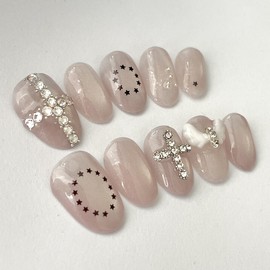 Crossplum Handmade Nail Tips - Long Ballerina / 크로스플럼 수제네일팁 - 롱 발레리나