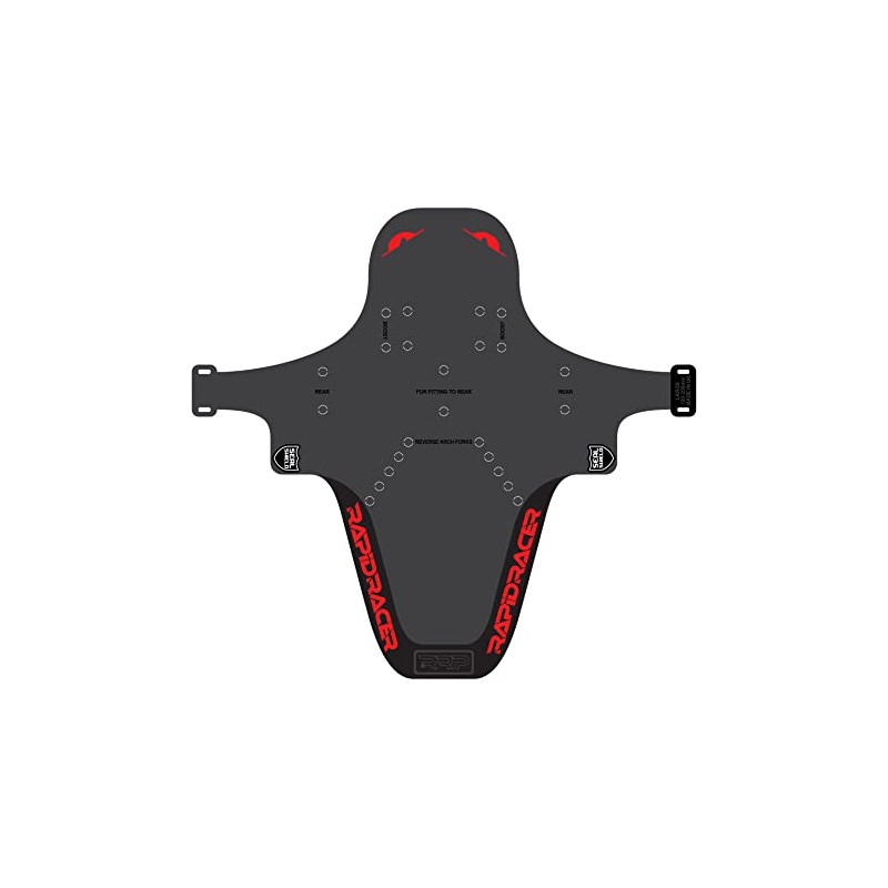 RRP Unisex's Enduro Mudguard, Black/Red, Large