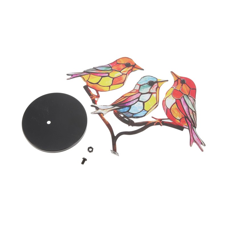 Gatuida Decorative Bird Sculpture Creative Metal Bird Figurine with Base
