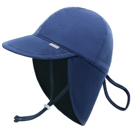 JANGANNSA UPF 50+ Baby Sun Hat with Ear and Neck Protection Toddler Beach Hat for Boys & Girls Infant Summer Sun Hat Ideal for Summer Fun, N-navy blue, 5 years