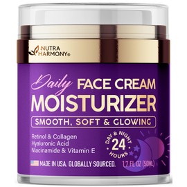 Hidratante facial para la piel envejecida: crema antiarrugas para mujeres mayores y hombres de 50 y 60 años más con retinol, colágeno y ácido hialurón