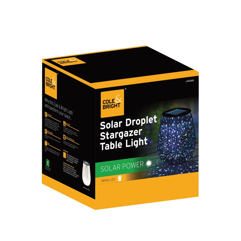 Cole & Bright Solar Droplet Stargazer Table Light