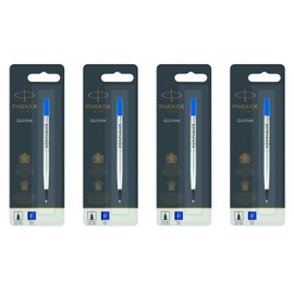 Parker Quink Rollerball Pen Refill Fine Tip Blue – Pack of 4